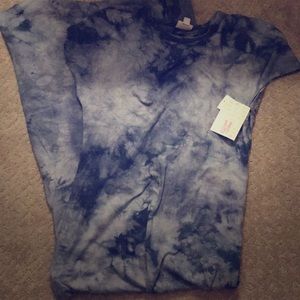 Lularoe Blue Tie Dye Maria Dress NWT Medium